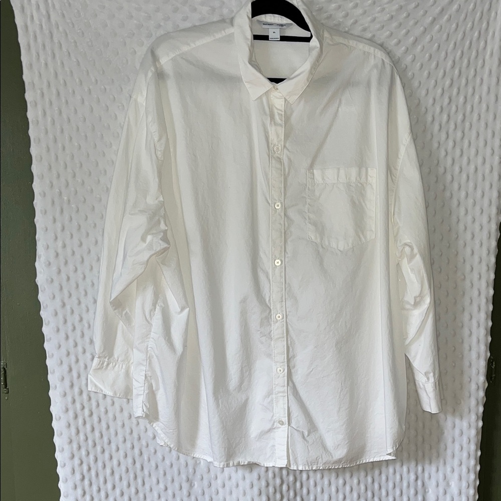 Old Navy Women's White Button Down Shirt